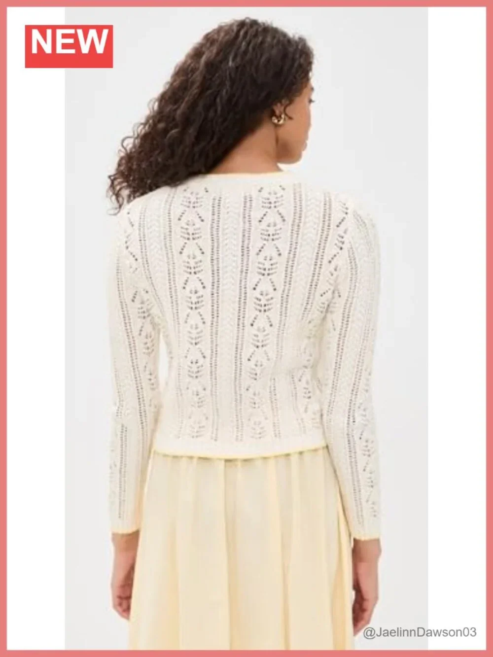 Velvet by Graham & Spencer Daisy Cotton Pointelle Cardigan Crew Neck